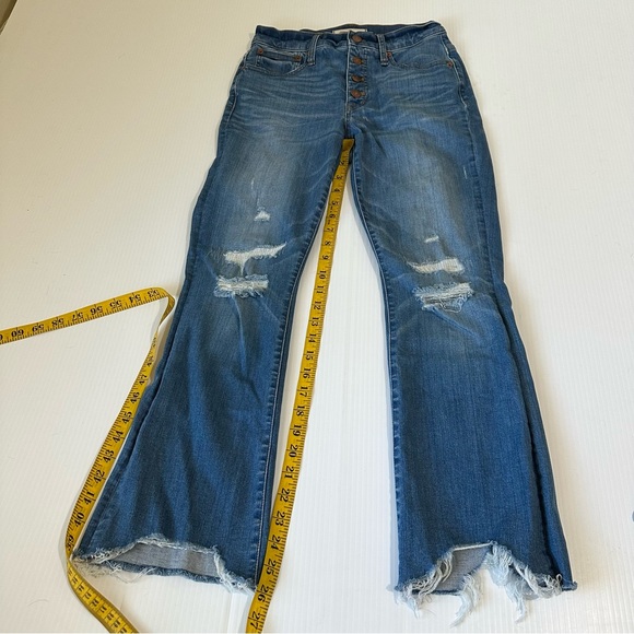 Madewell Cali Demi Boot Jeans Bronson Wash Button Front Edition, 26 - Picture 4 of 11